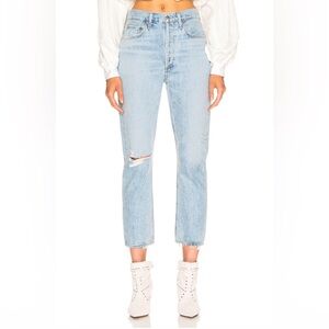 NWT Agolde Riley High Rise Straight Crop SHATTER 28